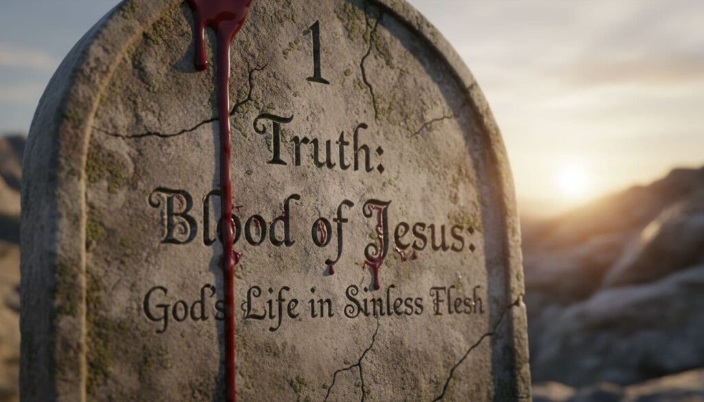 A profound depiction of the biblical truth about the Blood of Jesus representing God's Life in sinless flesh.